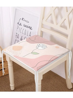 Rem Home Remhome Gül Motifli Bohemian Modern Fermuarlı Sandalye Minderi