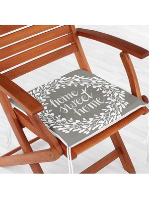 Rem Home Remhome Home Sweet Home Dijital Baskılı Fermuarlı Sandalye Minderi