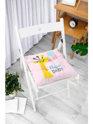Rem Home Remhome Zürafa Desenli Çocuk Odası Pofidik Sandalye Minderi