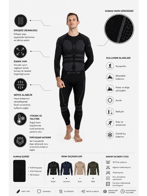 Oil Company Siyah Unisex Termal Içlik Üst Seamless Iıı. Seviye Pro