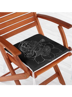 Rem Home Remhome Dijital Baskılı Özel Tasarım Dekoratif Modern Fermuarlı Sandalye Minderi