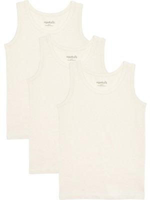Organickid Naturel Unisex Çocuk Atlet Seti 3'lü