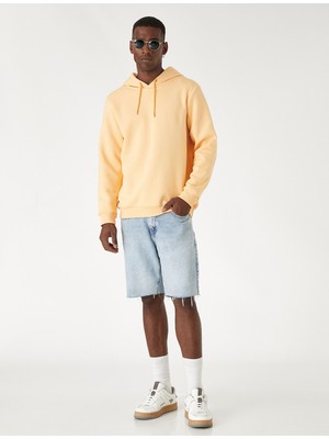 Koton Basic Şardonlu Kapşonlu Sweatshirt