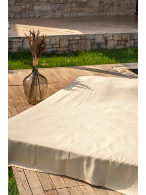 Cotton Collection Tek Kişilik Yatak Örtüsü Sarı