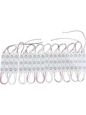 OEM 20 Adet 1.5W 12V Mercekli Modül LED (Beyaz)