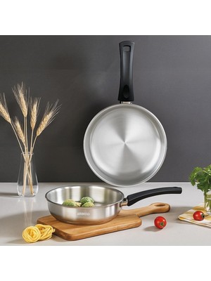 OEM Siena Pro 2 Parça Paslanmaz Çelik Tava Seti