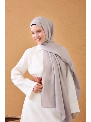 Silk Home Naia Pamuk Şal Halat Gümüş