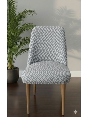 Arife Home Mutfak Sandalye Kılıfı-Tek Adet Kaliteki Tam Saran Yıkanabilir Oval Sandalye Örtüsü Chair Cover
