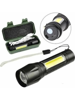 Akıllı Bayi LED Lamba El Feneri Küçük Taşınabilir USB Şarjlı Acil Durum Lambası