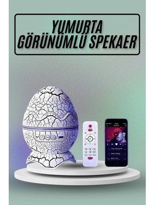 Akıllı Bayi Yumurta Görünümlü Masa ve Gece Lambası Renk Değiştirebilen Projektör