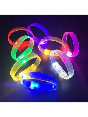 Akıllı Bayi 3 Modlu Pilli LED Işıklı Esnek Parti Bilekliği Mor