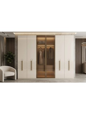 Dest Mobilya Bella 6 Kapaklı Dolap 4+2 Modüler Mdf