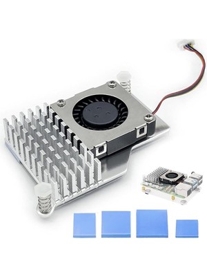 OEM Raspberry Pi 5 Aktif Soğutucu – 30MM 5000 Rpm Sessiz Fan, 5V Gpıo, Metal Gövde, Termal Throttling’i Önler (Pi 5/4/3b+/3b Uyumlu)