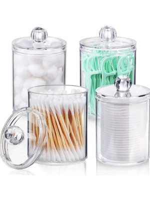 OEM Ucr Home 4 Lü Banyo Düzenleyicisi Kulak Pamuğu Pamukluk Diş Ipi Pamukluk ve Makyaj Düzenleyicisi Organizer