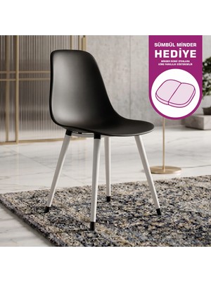 Vilinze Eames Ahşap Ayak Plastik Sandalye