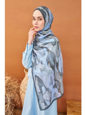 Silk Home Riva Şal Tencel Cloud Mavi Gri