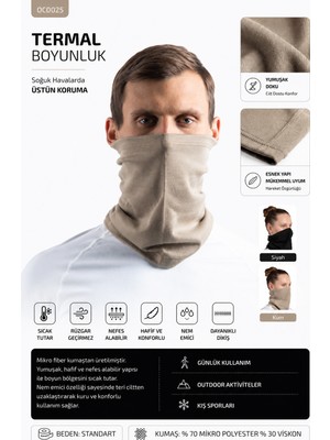 Unisex Kışlık Rüzgar Geçirmez  Termal Boyunluk