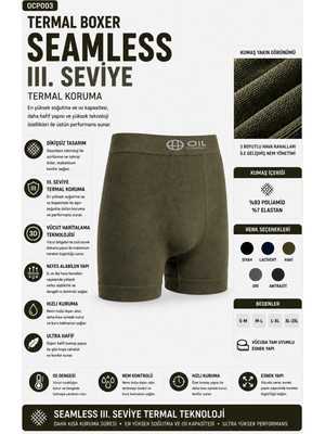 Oil Company Termal Haki Boxer Seamless Iıı. Seviye