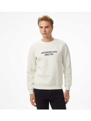 Anta Sports Club Erkek Beyaz Sweatshirt.1