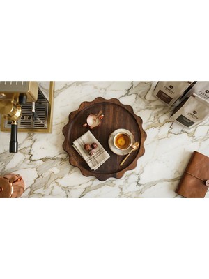 Famwood Art Büyük Boy Ahşap Sunumluk ve Supla %100 Çam