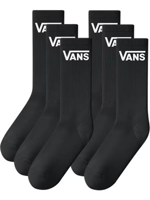 Vans Classic Crew 6'lı Unısex Çorap VN000QCBBLK1