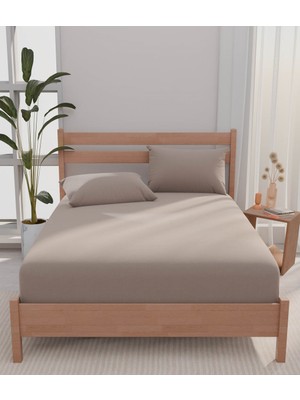 Apricitas Home Çift Kişilik Urban Bej Çarşaf Seti