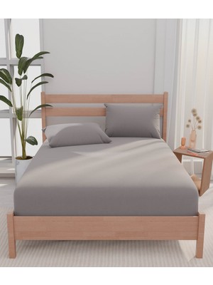 Apricitas Home Çift Kişilik Urban Gri Çarşaf Seti