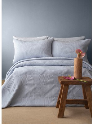 Apricitas Home Çift Kişilik Savoy İndigo Yatak Örtüsü Seti