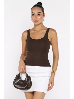 Gülseli Kadın Kalın Askılı Likralı Bluz Atlet P-00022905