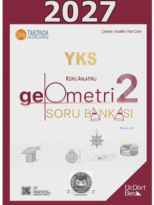 2026-2027 Müfredatına Uygun Geometri  2. Kitap Tyt-Ayt Konu Anlatımlı Soru Bankası Yeni Basım Üçdörtbeş Yayınları 9786256060982
