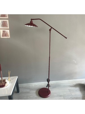 Bamyum Risso Vişne Çürüğü Lambader F Kol Hareketli Başlık Modern Dekoratif Metal Zemin Lambası