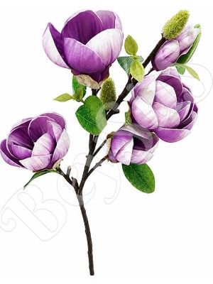 BeySüS Yapay Manolya Buketi 90 cm Mor