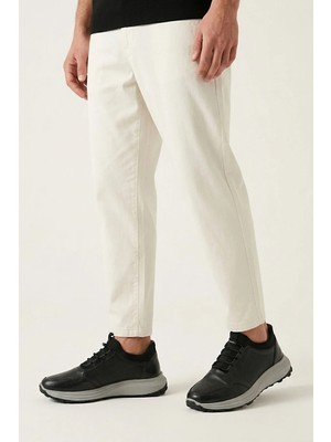 Ziya, Erkek Hakiki Deri Sneaker 161423Z521 Siyah