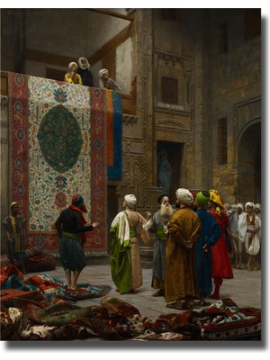 Rosaart Jean Leon Gerome Halı Tüccarı Çerçevesiz Poster, Klasik Sanat, Halı Tüccarı Poster
