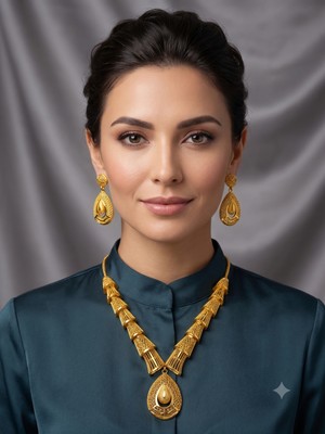 Biju Yılmaz Altın Kaplama Oryantal Piramit Set 26_22KS36