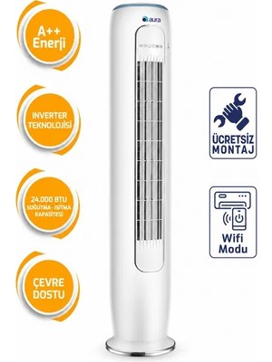 Aura Salon Tipi Klima Wifi Bağlantılı New 24.000 Btu