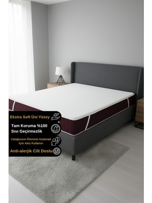 Senpai Home Micro Ped %100 Sıvı Geçirmez Tek-Çift Kişilik Köşe Lastikli Yatak Alez Bebek ve Çocuk Koruyucu Alez