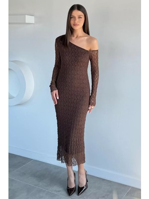 Gülseli Kadın Astarlı Dantelli Elbise P-00021371