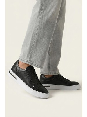 Ziya, Erkek Hakiki Deri Sneaker 1611026Z011 Siyah