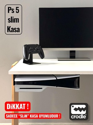 Crodle Playstation 5 Slim Masa Altı Stant Yerden Tasarruf Rahat Hava Akışı Gaming Aksesuar Konsol Tutacağı