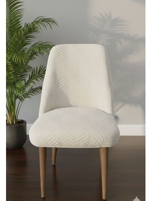 Arife Home Mutfak Sandalye Kılıfı-Tek Adet Kaliteki Tam Saran Yıkanabilir Oval Sandalye Örtüsü Chair Cover