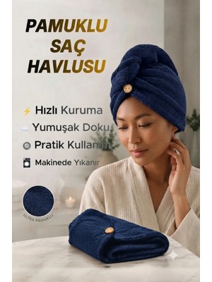 Düğme Lastikli Havlu Bone , Saç Bone ,pamuklu Saç Bone , Bukle Baş Havlusu ,saç Kurutma Bonesi
