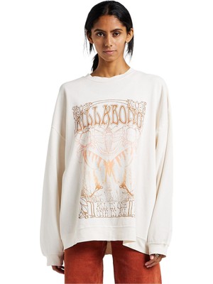 Billabong EBJFT00119 Ride In Sweat Krem Kadın Sweatshirt