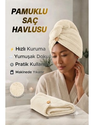 Düğme Lastikli Havlu Bone , Saç Bone ,pamuklu Saç Bone , Bukle Baş Havlusu ,saç Kurutma Bonesi