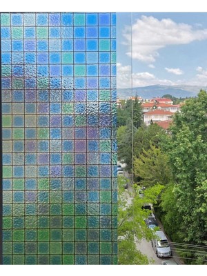 Başak Ev Tekstili Cam Filmi Kaplama Statik Folyo Buzlu Desenli Duşa Kabin Pencere Ofis Dekorasyon