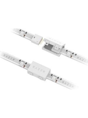 Vavis Razer Aether Light Strip Extender - Rgb LED Işık Şeridi Uzatma (1m / 3ft Genişletici, 8 Genişleticiye Kadar Bağlayın, Esnek Tasarım) Beyaz