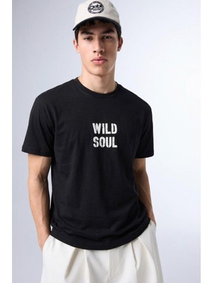 Comstarmoda Erkek Wild Soul Baskılı Owersize Tshirt