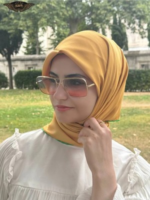ALDAIYR Eşarp Rayon El Dikişi Kenarlı