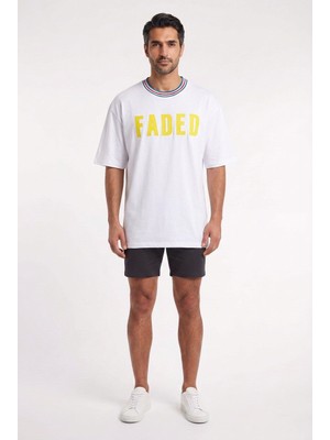 Blow Up Future Gen Faded Beyaz Oversize Erkek T-Shirt 142147