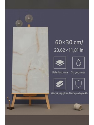 Ukab Dekor 30X60 cm Kendinden Yapışkanlı Mermer Desenli Pratik Seramik Kaplama